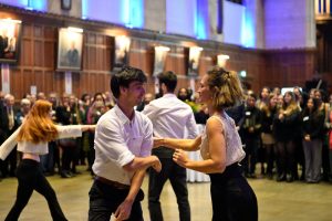 Members of the Modern Jive Society performing a dance for the event guests.